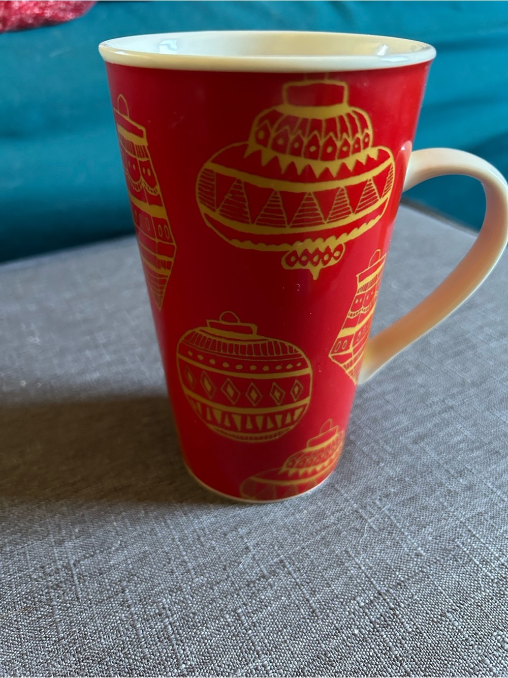 Starbucks 2015 Christmas Collection Red & Gold Ornament
